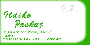 ildiko paskuj business card