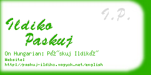 ildiko paskuj business card